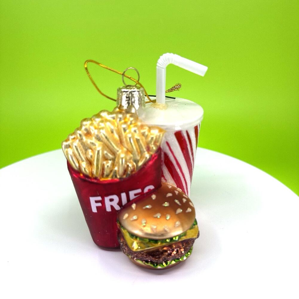 Kurt Adler Noble Gems Fast Food Combo Ornament - NWT